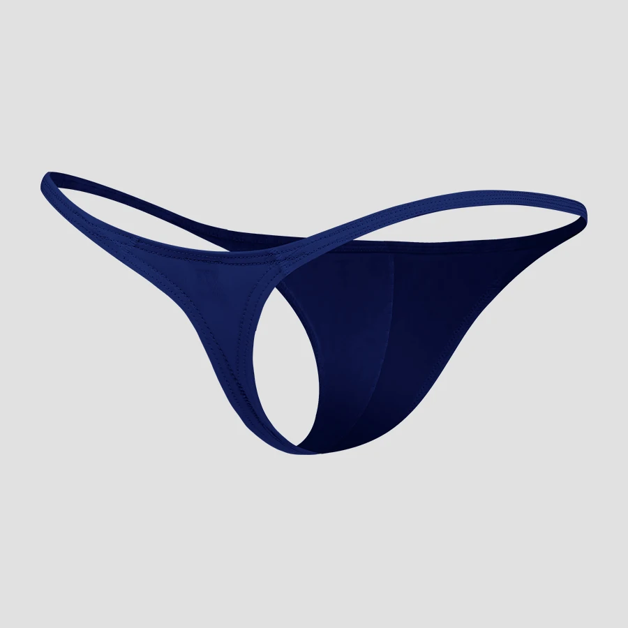 سراويل رياضية ضيقة ومثيرة مرنة على شكل حرف U بلون سادة منخفضة الخصر للرجال، ملابس رياضية مكشوفة للأرداف من الحرير الجليدي #3