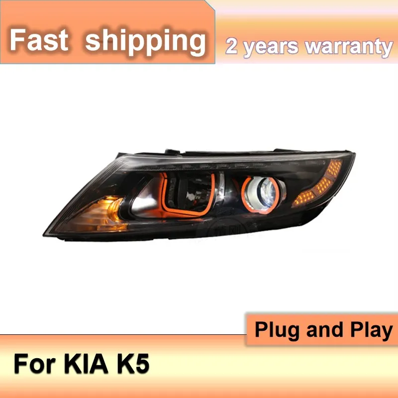 

Car Accessories for Kia Optima K5 Headlamp 2014 2015 Optima Headlight LED DRL Lens Double Beam H7 HID Xenon