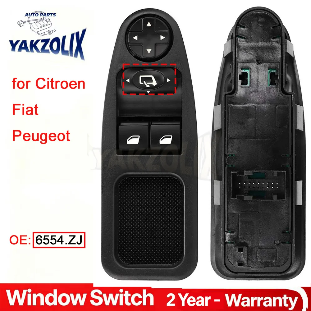 6554.ZJ For Fiat Scudo Citroen Dispatch Jumpy Peugeot Expert 2007 2008 - 2016 Power Window Door Master Switch Car Accessories