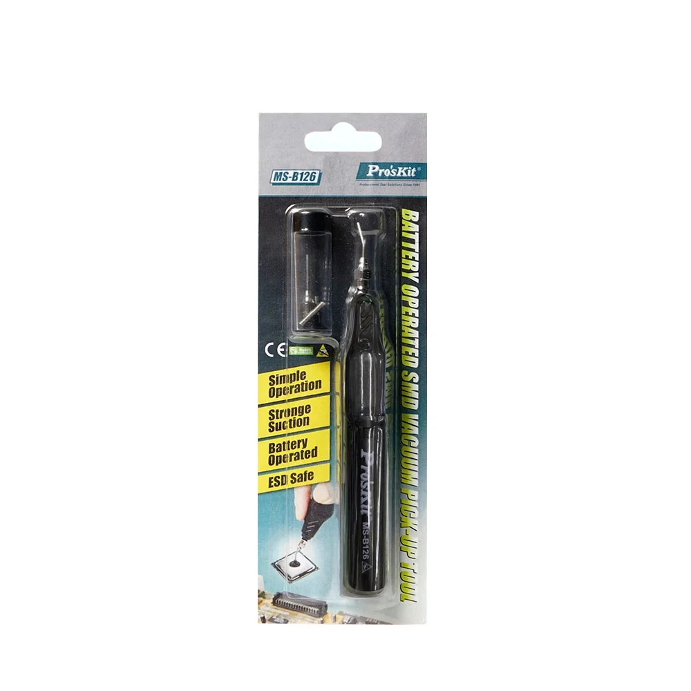 Pro'sKit MS-B126 Elektrische Anti-Statische Saug Stift Industrie Grade Picker Elektronische Teile SMD IC Chip Automatische Vakuum Chuck