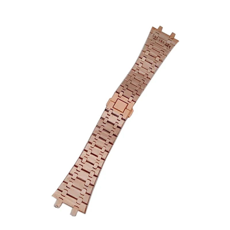 28mm Rose Gold Solid Stainless Steel watch Straps For AP AudemarsPiguet Royal Oak Off-Shore 15400ST 15407ST Watch Band Strap