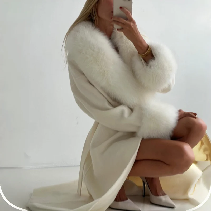 معطف نسائي من الفرو الصناعي موضة خريف وشتاء 2025 معطف سميك للنساء سترة طويلة أنيقة غير رسمية للسيدات #3