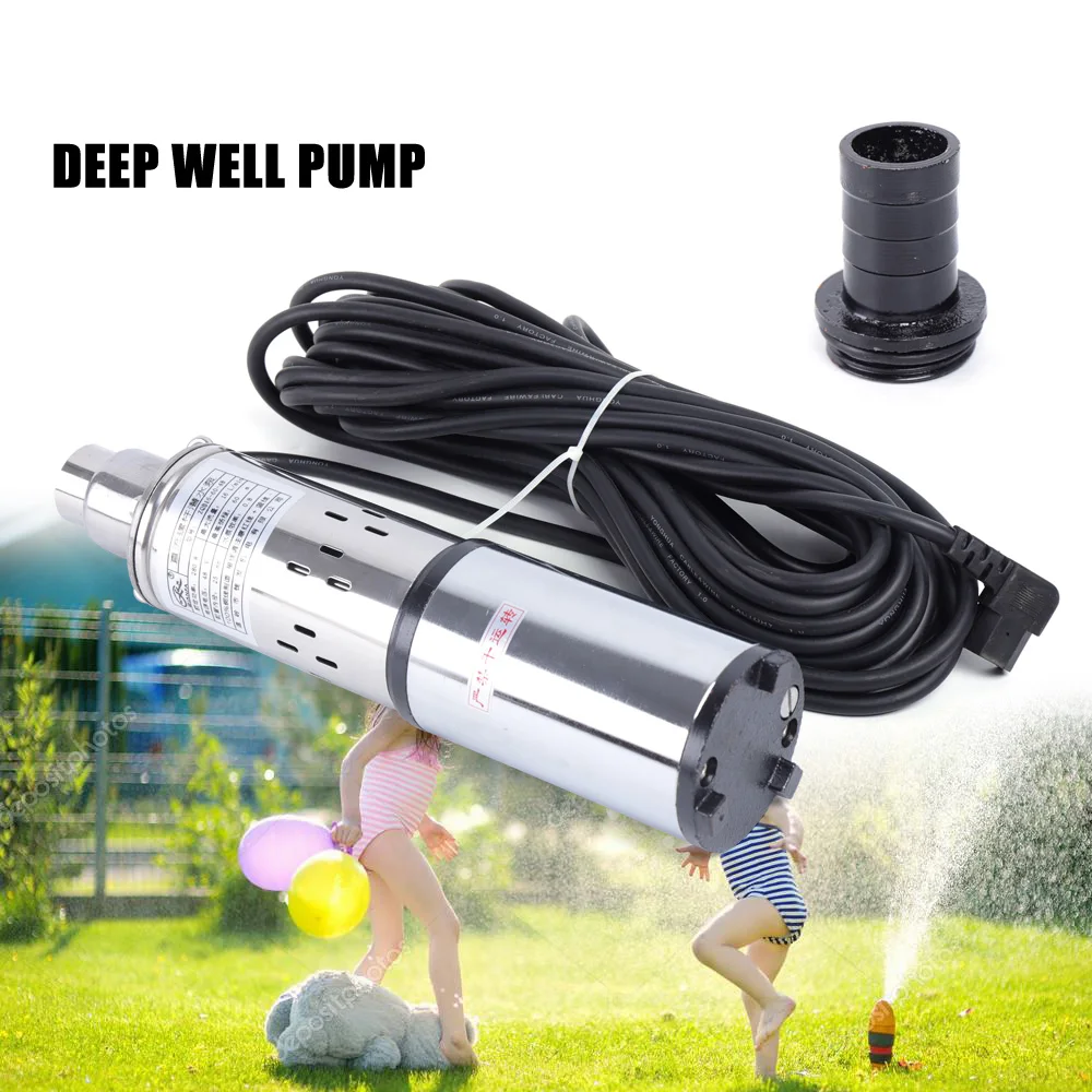 Water Pump 280W 48V Solar Powered Deep Well Submersible Pump 60M Lift for Fish Ponds and Agricultural Irrigation