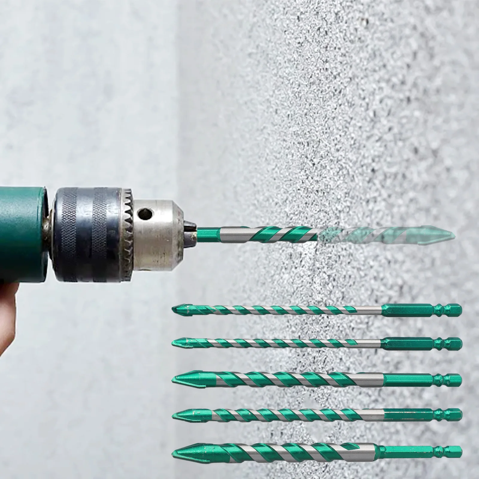 DIY مشاريع كربيد لقمة ثقب كربيد الحفر للخشب معدن الألومنيوم لقمة ثقب 5 قطعة لقمة ثقب 150 مللي متر طول الحفر