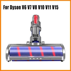 For Dyson V6 DC58 V7 V8 V10 V11 V15 Vacuum Cleaners with LED Headlights Replacement Floor Brush Head Soft Roller Brush Accessory