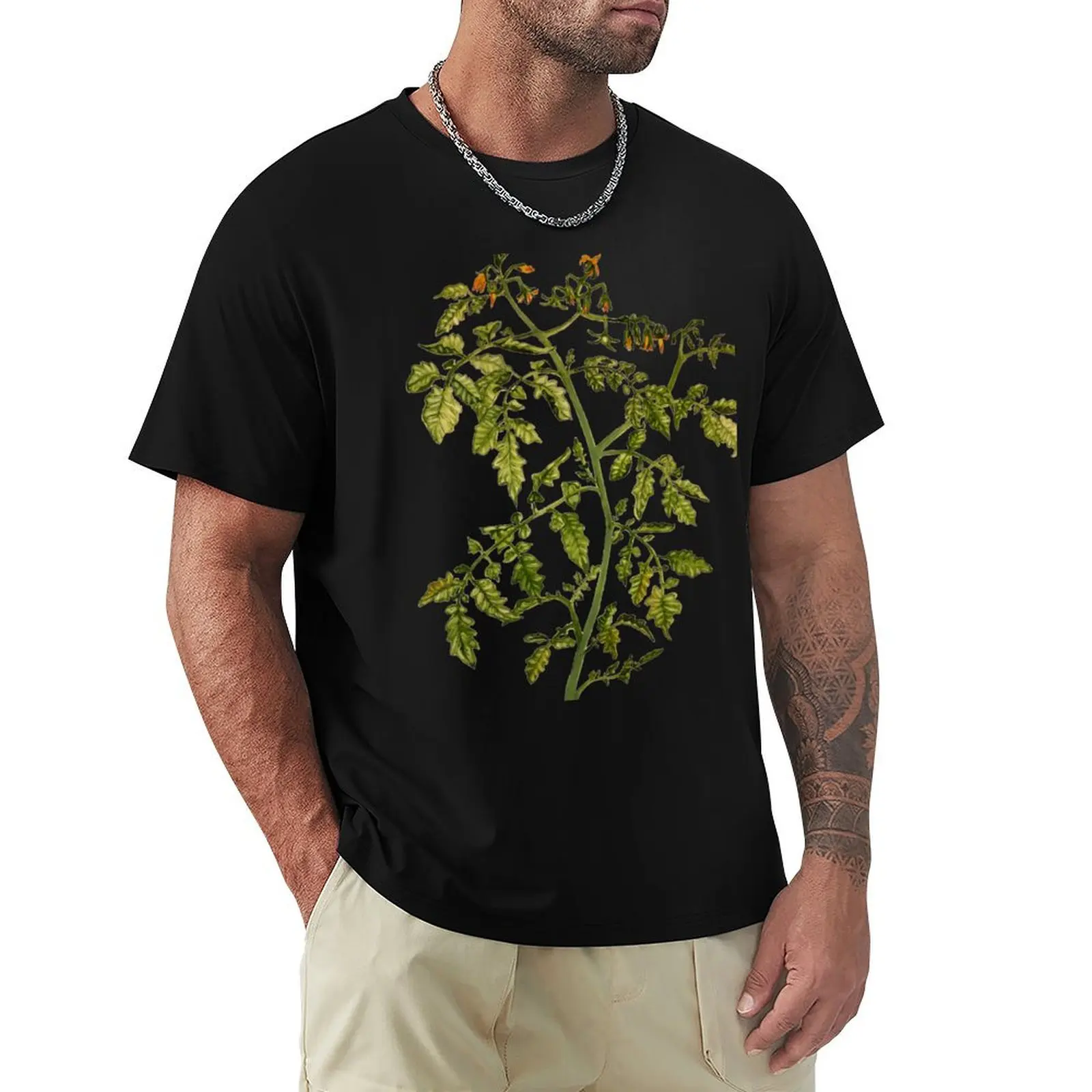 Camiseta Bush Tomato Plant (Solanum lycopersicum) Camiseta deportiva informal de secado rápido