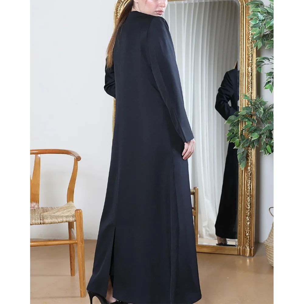 Veste longue noire pour femme, manteau formel pour femme, robe d'Arabie saoudite, 03