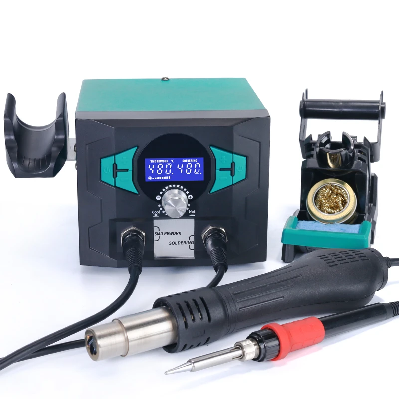 

electric soldering iron hot air gun two-in-one soldering constant temperature electric iron lead-free desoldering table