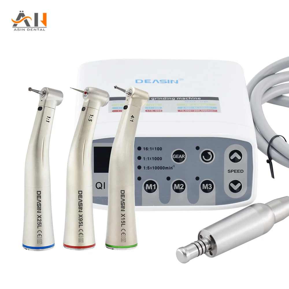 

1:5 Dental Brushless Led Micro Motor Electric Machine Set Internal Water Spray E-type Contra Angle Handpiece Clinical Equipment