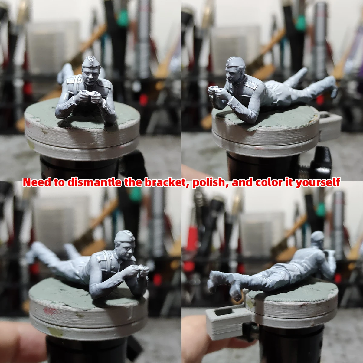 1/35 1/48 1/72 Modellbausatz 3D-Harz Miniatur-Soldatenfiguren Diorama Unbemalte Sowjetische Maxim-Kanonenbedienende DIY – Detail 1