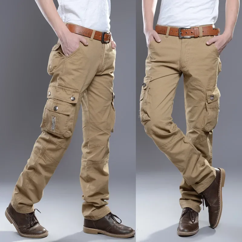 2020 di marca del Mens Pantaloni Cargo Militari Multi-tasche Baggy Pantaloni Dei Pantaloni Degli Uomini di Casual Tute E Salopette Pantaloni Militari Pantaloni Cargo di alta qualità