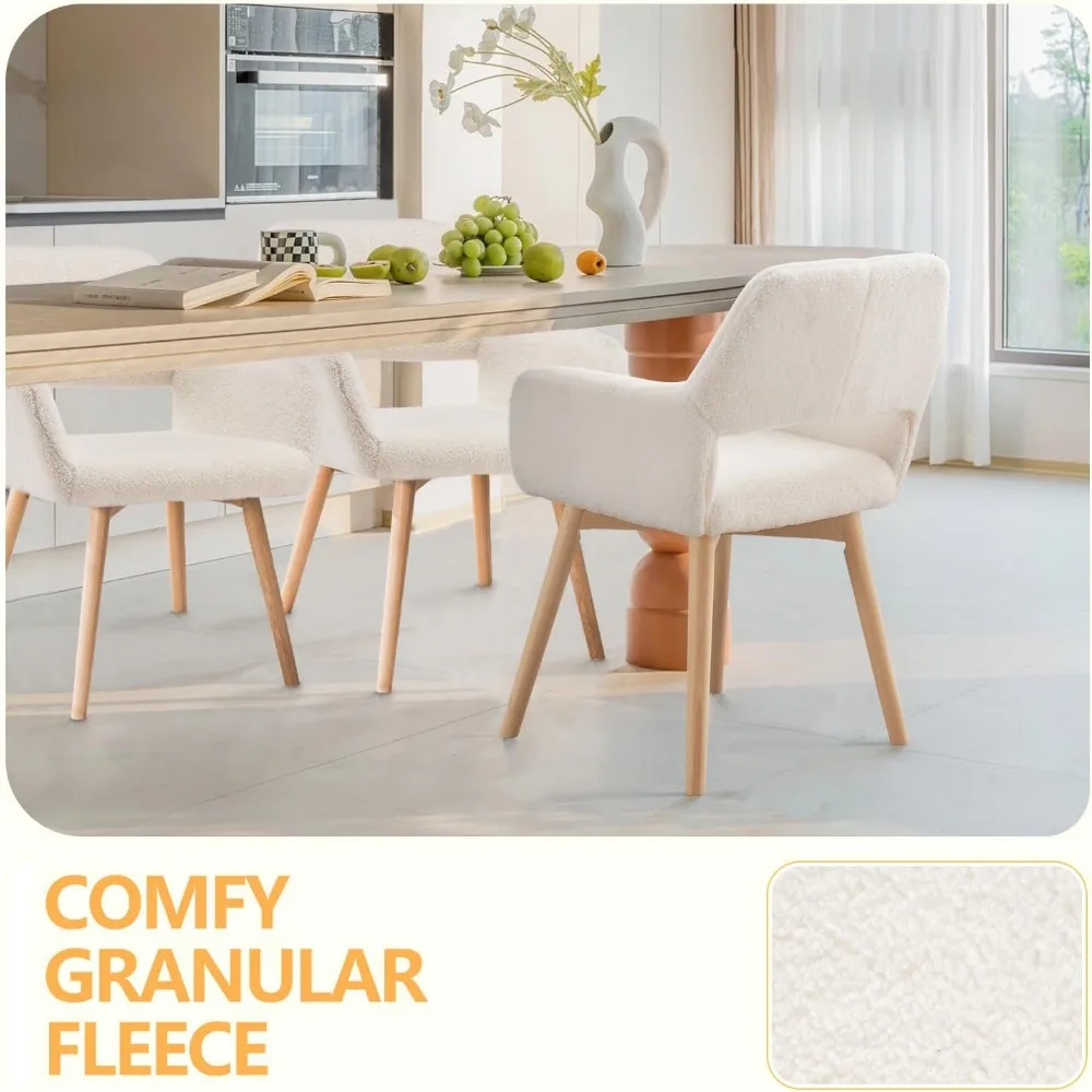 Chaises de salle à manger modernes du milieu du siècle : options d'ensemble confortables pour 2, 4, ou 6 - Chaises d'appoint rembourrées pour cuisine, salle à manger, salon