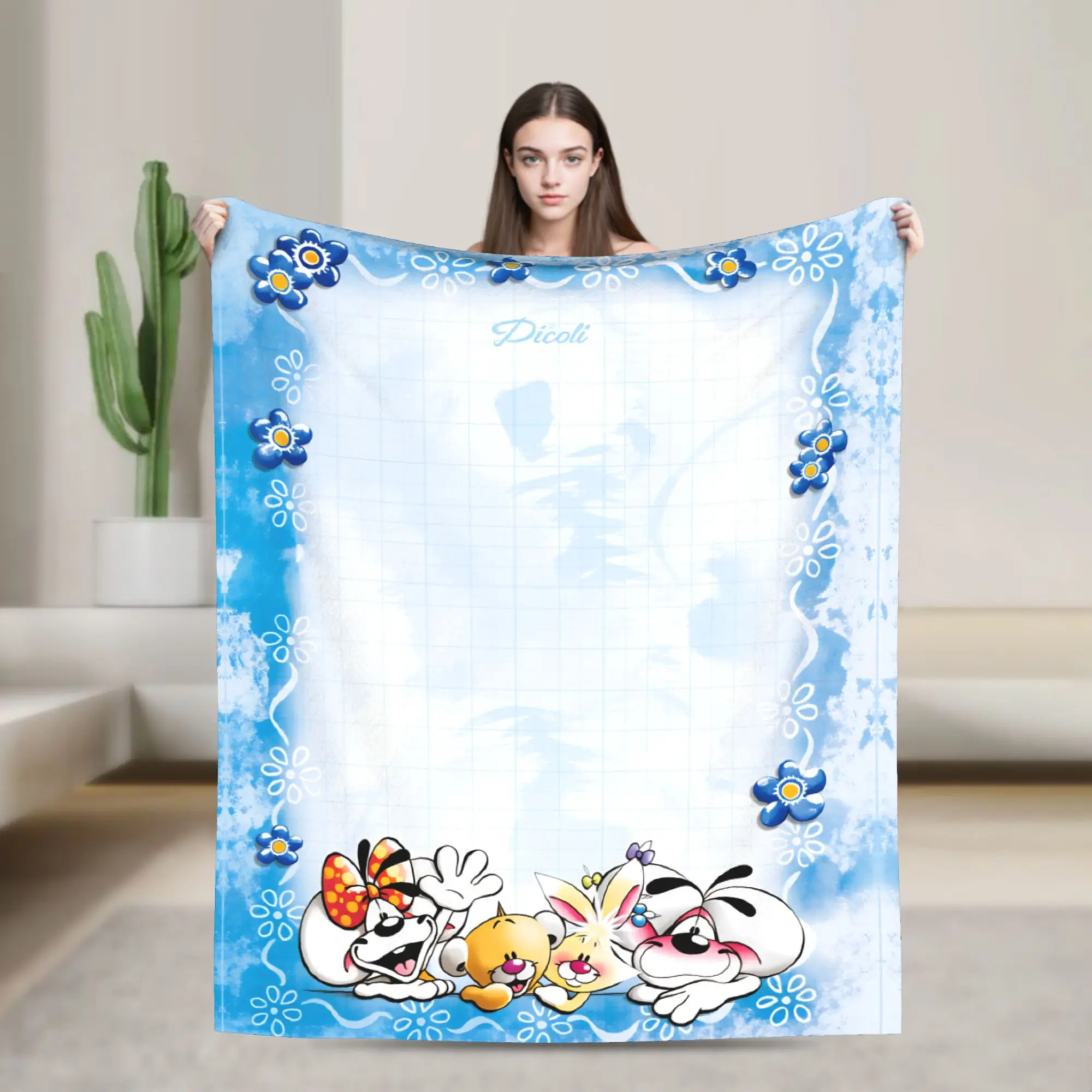 عيد الميلاد Diddl بطانية الزخرفية الفانيلا رمي بطانية لغرفة النوم الدافئة لينة تصميم جودة المفرش هدية عيد ميلاد #1