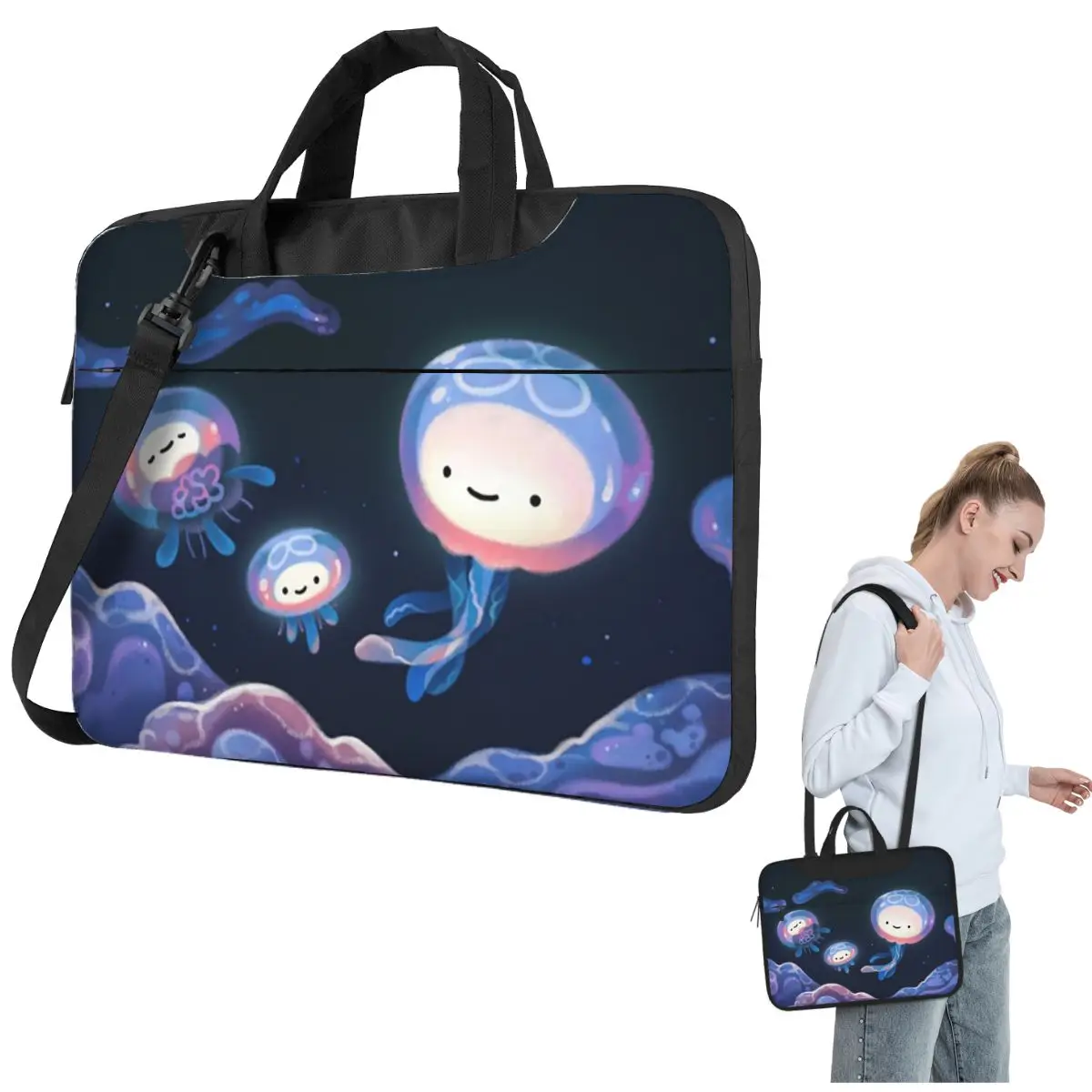 

Сумка для ноутбука Full Moons через плечо, сумка для компьютера 13, 14, 15,6 дюймов, чехол для ноутбука Macbook Pro