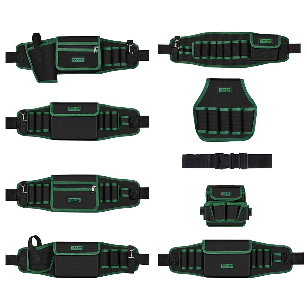 Bolsa de almacenamiento multifuncional para herramientas de electricista, bolsa de cintura para taladro, llave inglesa, martillo, destornillador, organizador de herramientas de Hardware