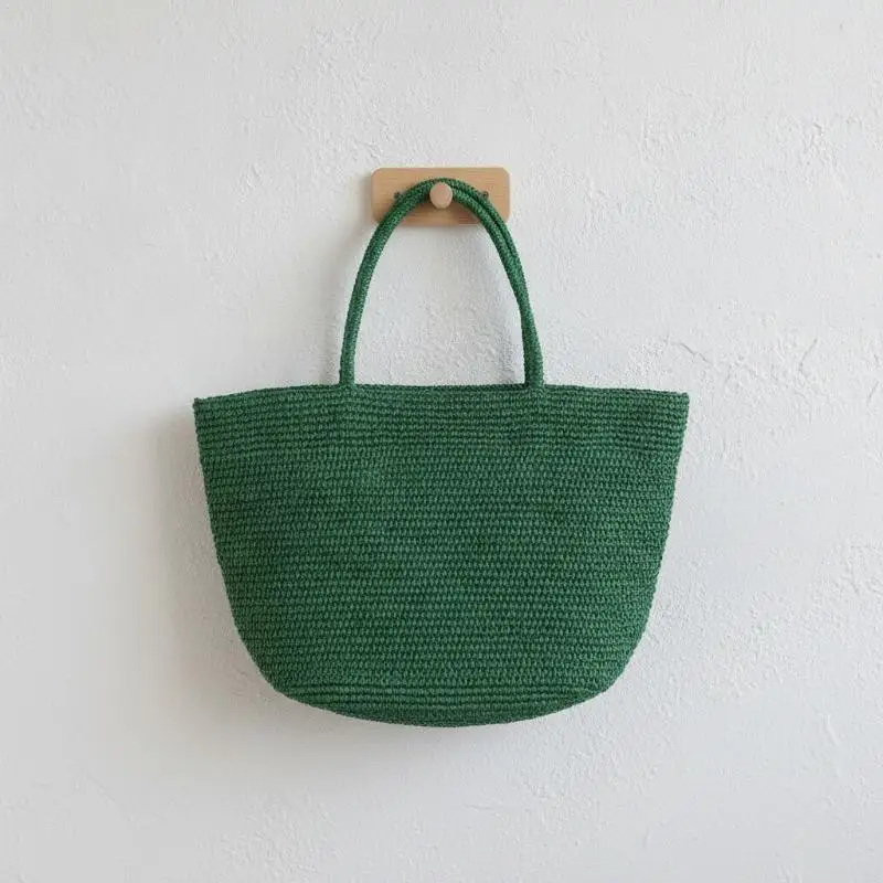 2026 Große Handgewebte Rattan-Tragetasche für Damen Natürliche Stroh-Strandtasche – Detail 3
