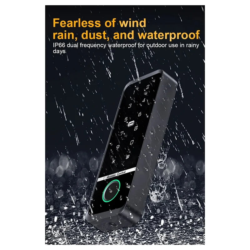 

WIFI TUYA App Biometric Fingerprint Access Controller Keypad IP66 Parts Waterproof Standalone Door Access Control System(A)