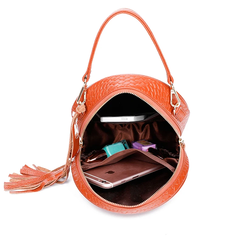 Imagem -05 - Feminino Couro Genuíno em Volta Bolsas de Ombro Pequena Praia Bolsas de Couro Feminina Verão Mensageiro Bolsas Crossbody Bolsas