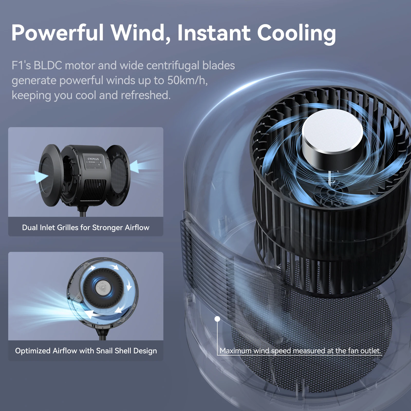 CYCPLUS Smart Fitness Fan for Bike Trainer