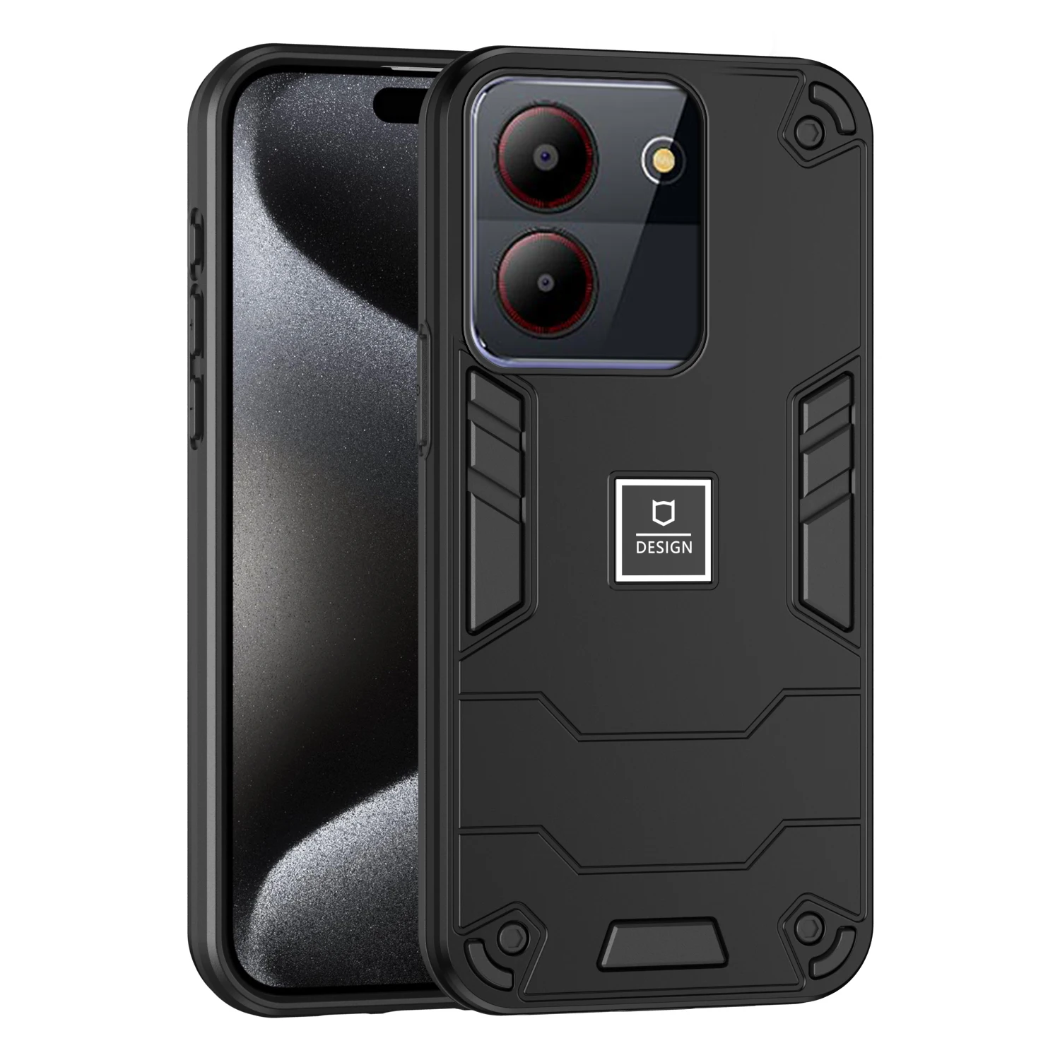 

2 in 1 Armor Shockproof Phone Case For ZTE Blade A54 6.6 inches Soft TPU Frame Hard Plastic Magnetic Protective Back Cover