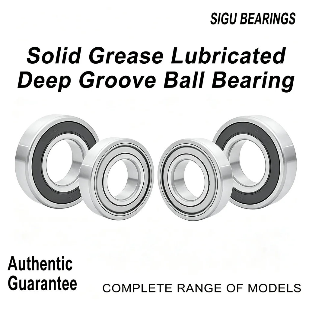 Solid Grease Lubricated Deep Groove Ball Bearing 6300 6301 6302 6303 6304 6305 ZZ 2RS