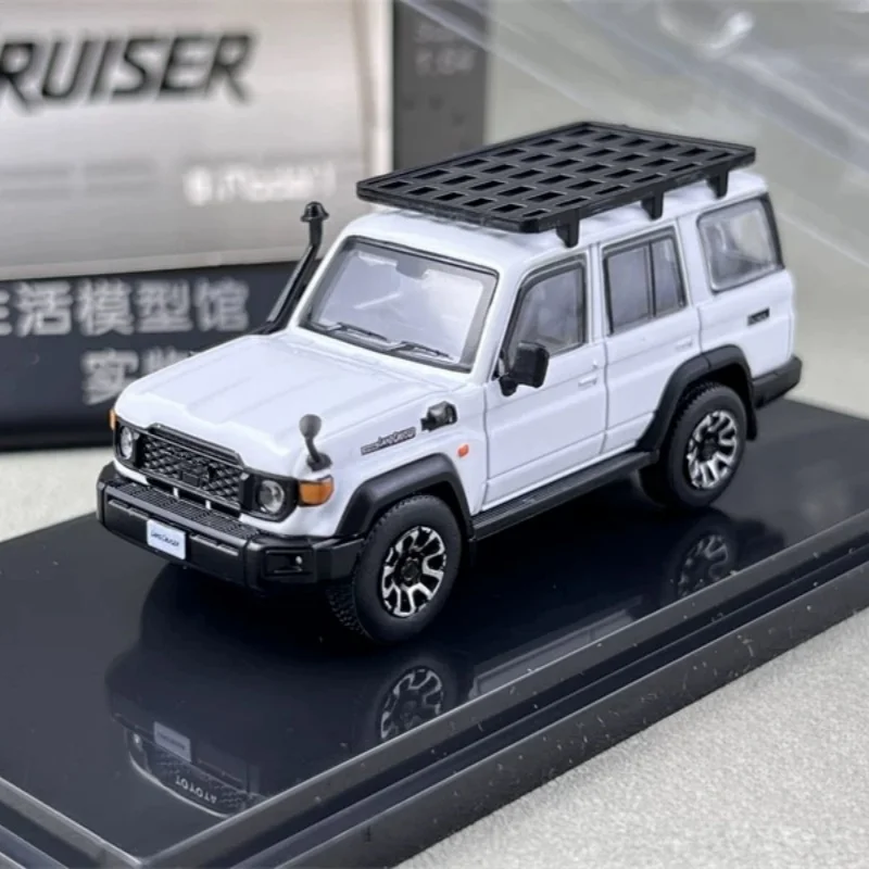 Modelo 1 1:64 amarillo Land Cruiser LC70 ORV todoterreno modelo de coche fundido a presión de Metal