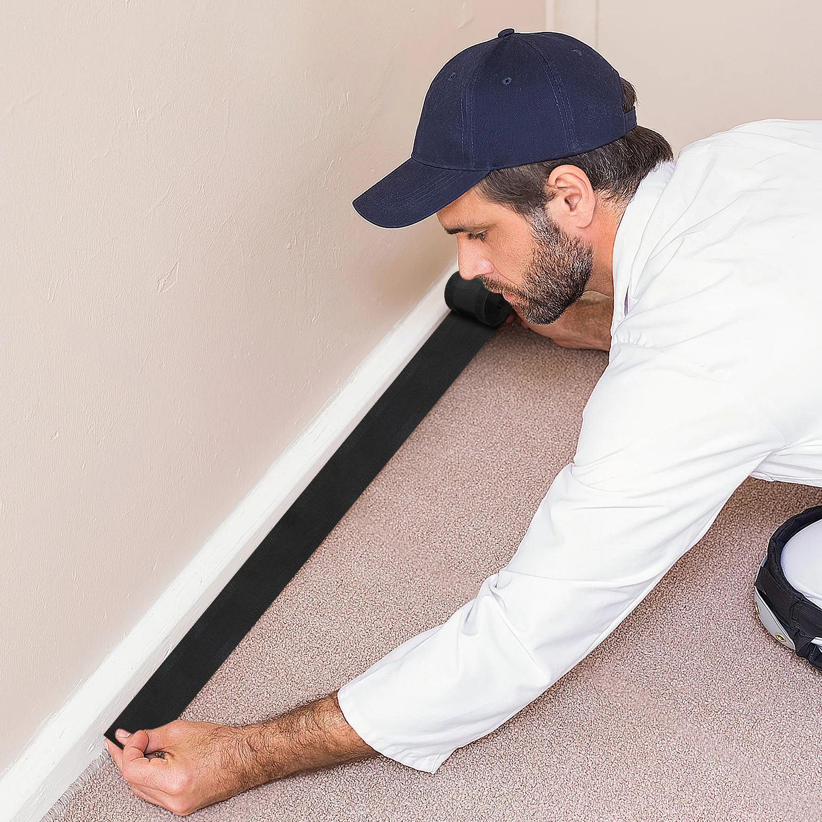 

3 Meter Cable Sleeve with Blank Middle Design Heavy Duty Nylon Polyester Floor Cord Hider for Carpet Cable Management