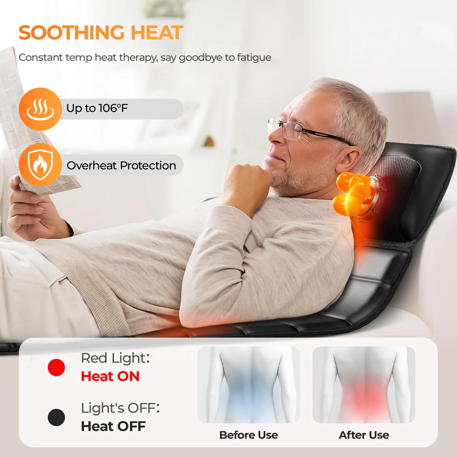 Full-Body Massage Mat with Heating: Detachable Acupressure Neck And Back Pillow, Plus Lumbar Stretch for. It Fits The Neck, Back, Waist, Thighs, Legs, And Feet, Perfect for Home And Office Use. an Ideal Christmas Gift for Mom, Dad, Or Ladies