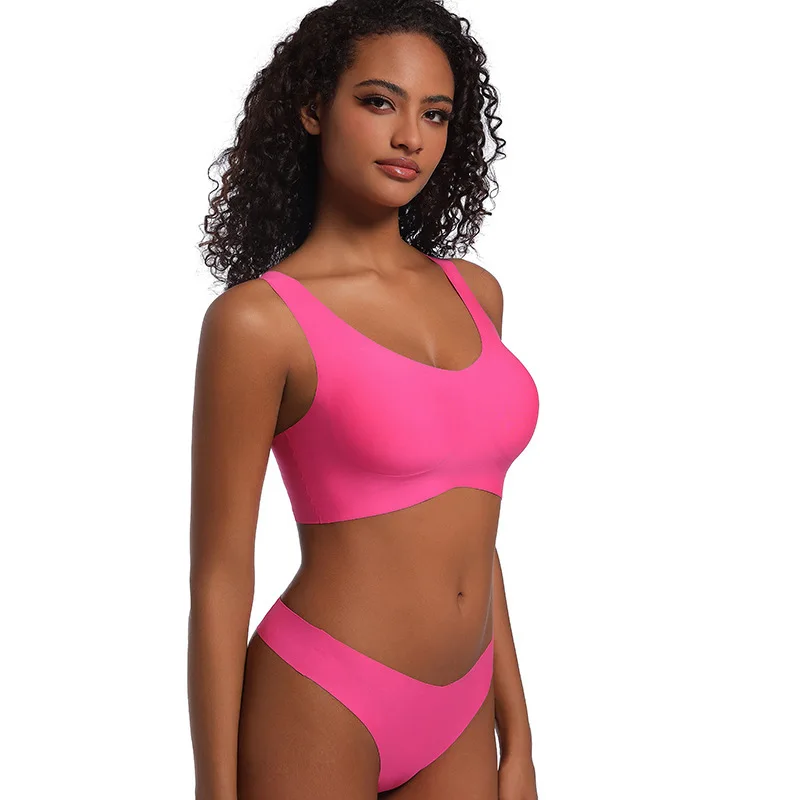 High stretch seamless underwear, large size without steel rims, comfortable and relaxing vest style sports bra