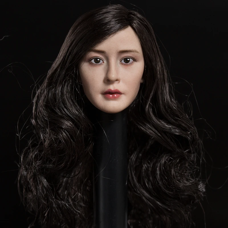 

THREEQ 1/6 Scale Mi XD005A Asian Beauty Head Sculpt Planted Hair for 12inch Action Figure Collection Model Toys Fans Gifts