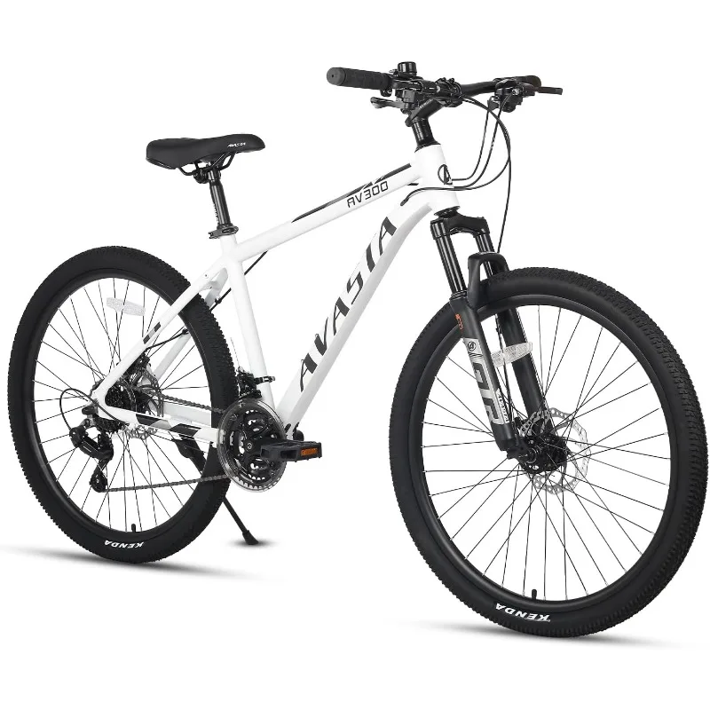 

AVASTA AV300 26 27.5 inch Mountain Bike with 21-Speed, Aluminum Frame, Dual Disc Brake, Comfortable Saddle, Multiple Colors