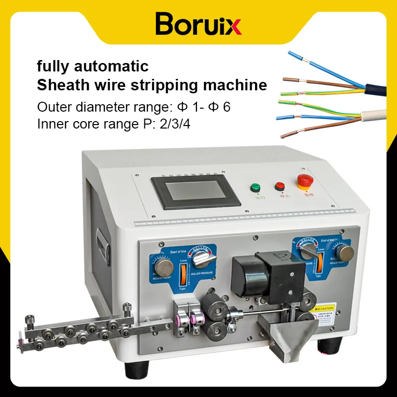 

Fully automatic computer wire stripping machine cutting and stripping of sheath wire,inner and outer,multi-core wire,outer skin