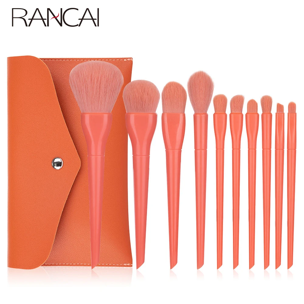 10Pcs Candy Makeup Brushes Beauty Tools Set Profession Brush Eyeshadow Blending Eyebrow Blusher Foundation Cosmetic Facial