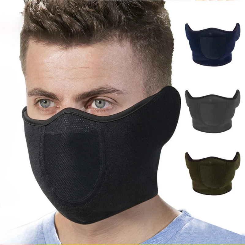 Winter Fleece motorcycle Face Mask Keep warm motocross Windproof face shield Hat Neck Warmer Helmet Balaclava Skiing Face Mask