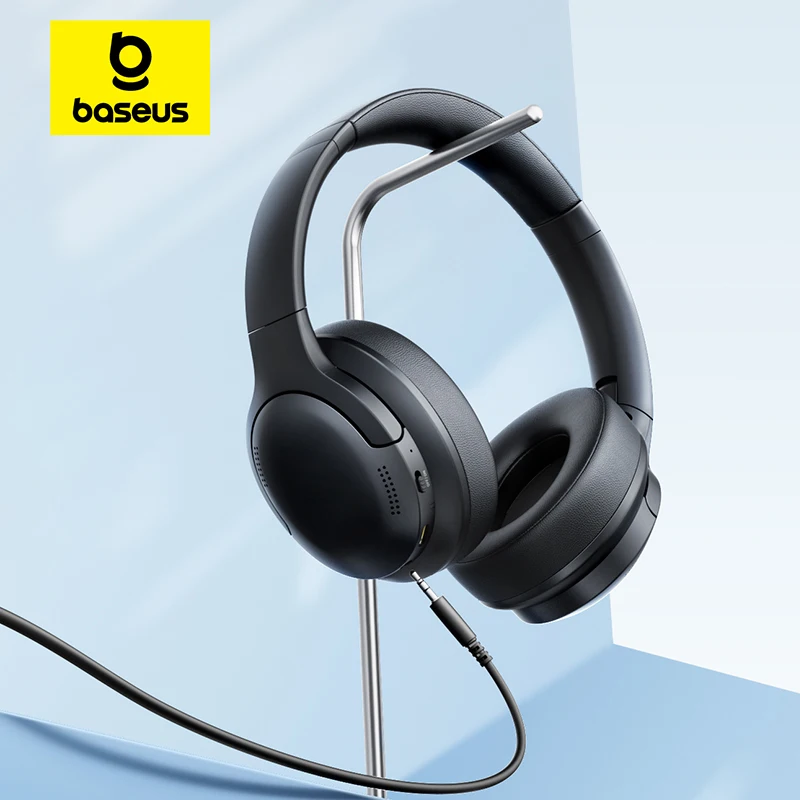 Auriculares Inalámbricos Baseus BH1 Lite, Bluetooth 6.0, ENC, Llamadas Nítidas, Bajos Super Potentes, 80 Horas de Reproducción, Auriculares Over-Ear