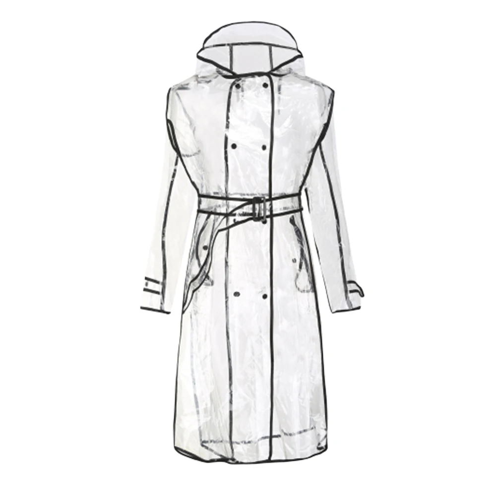 

Transparent Raincoat Waterproof Hood Clear Cheer Jacket Women's Raincoats Poncho