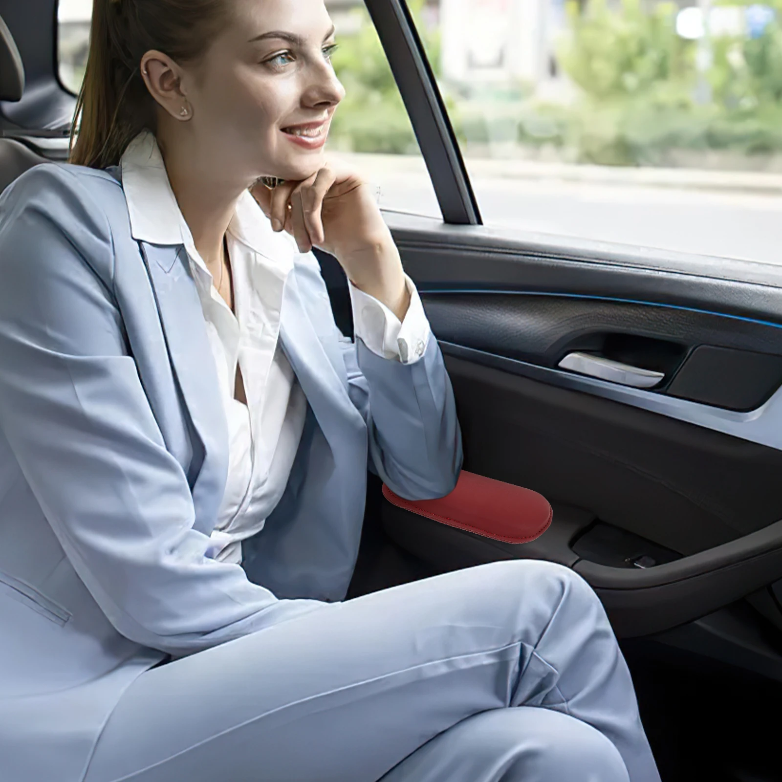 

Premium Car Armrest Cushion Leg Support Knee Pad Floor Mat for Auto Elbow Rest Seat Comfortable Travel Memory