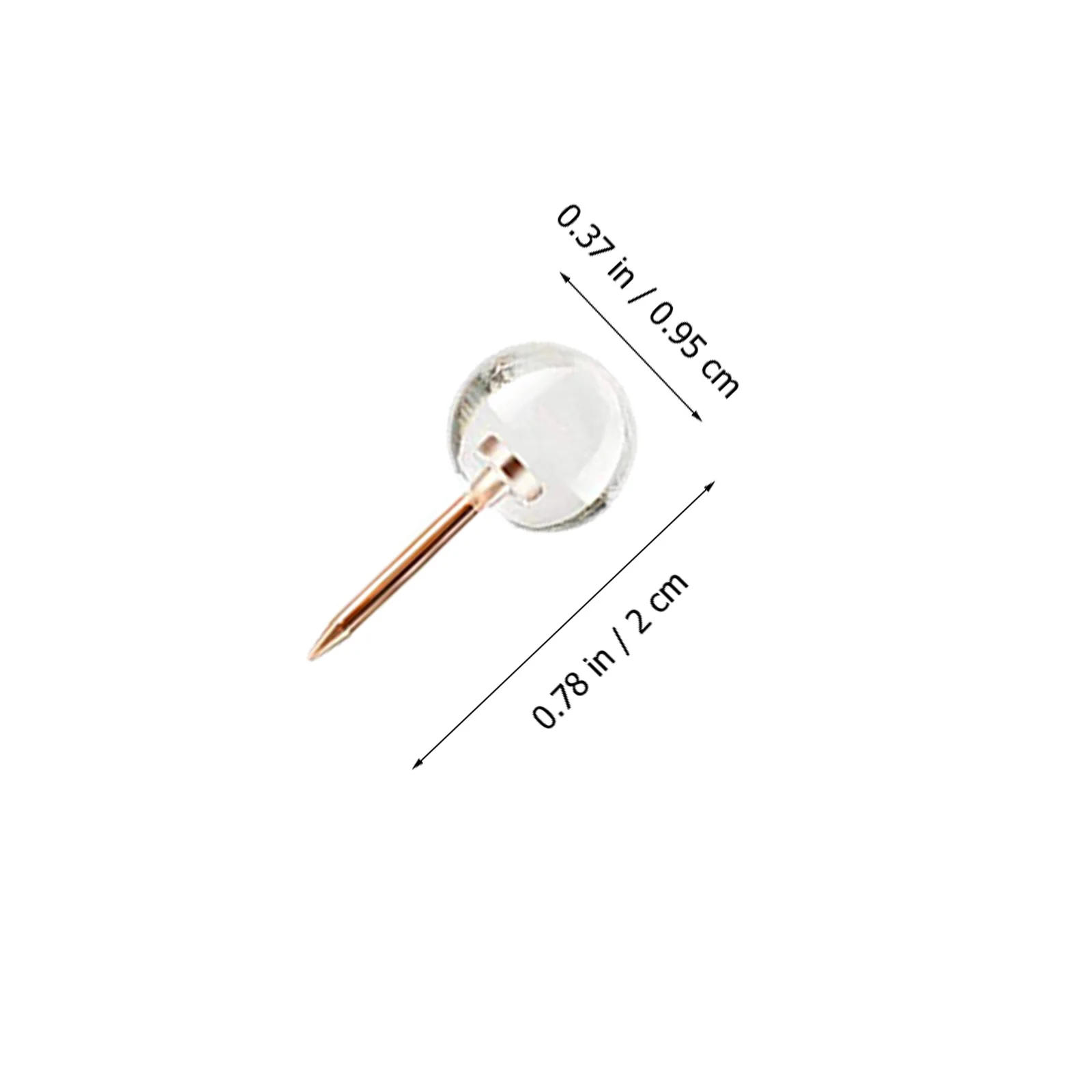 50 قطعة مسامير الإبهام واضحة على شكل كرة دبابيس ضغط مريحة مكتب مكتب الملحقات الصغيرة متعددة الوظائف مسامير الإبهام