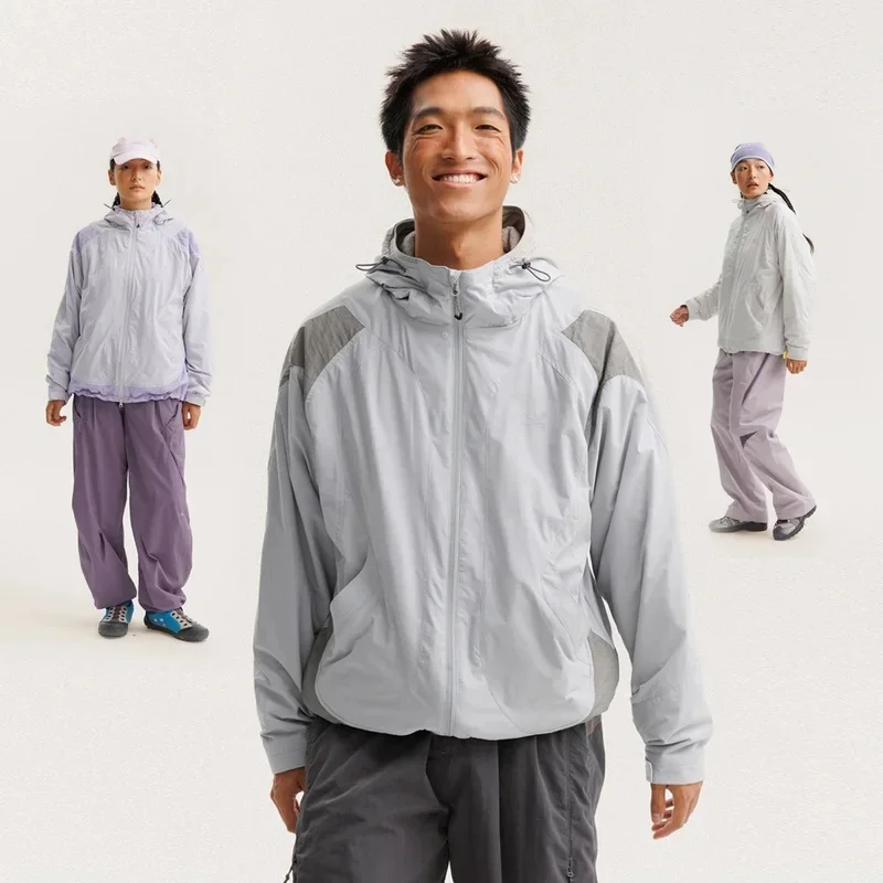 Men Women Autumn Winter Outdoor Sports Velvet Inner Lightweight Waterproof Warm Hooded Cargo Jacket Couple Techwear Track Coat