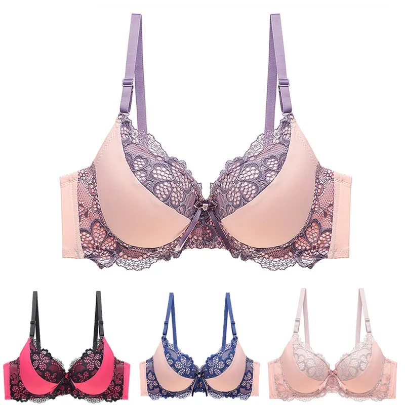 

Women Plus Size Bra Sexy Female Brassiere Lingerie Soutien Gorge Femme Bralette Push Up Lace Underwear Ropa Interior Femenina