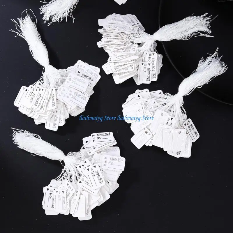 573B Pack of 500 Jewelry Display Markers Product Price Identifiers Hanging Labels Retail Accessories Merchandise Cards
