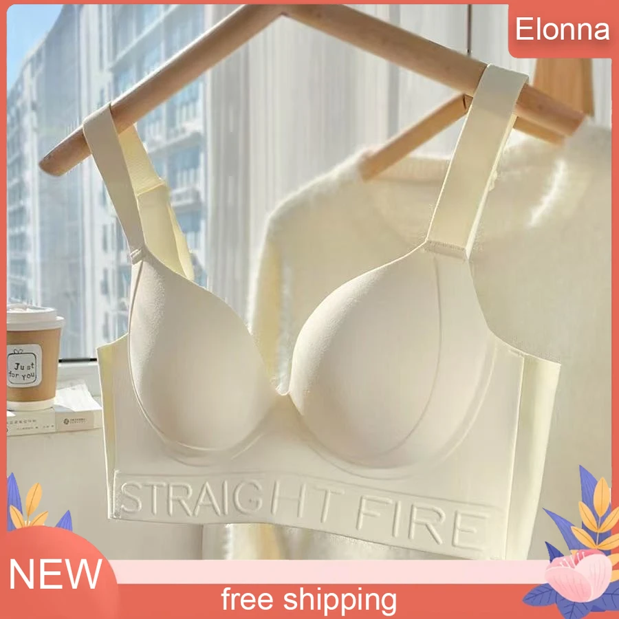 

Plus Size Push Up Bra No Underwire Full Coverage Round Cup for Women Big Bust Minimizer Anti Sagging Side Support B-D Cup