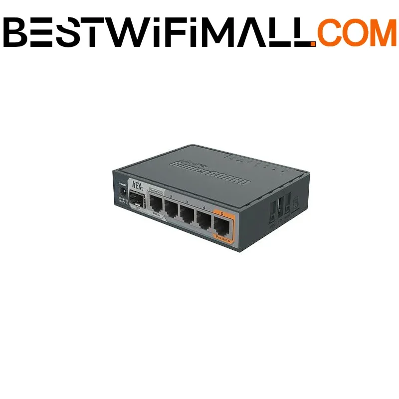 

MikroTik RB760iGS Router hEX S ROS, Gigabit Ethernet Router With 1xSFP Port 5x10/100/1000Mbps Ports Roteador