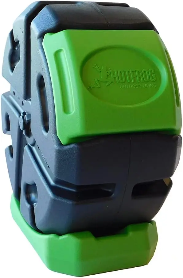 Outdoor Garden Composting, No Specific Material, Black & Green, Rolling Single Chamber Tumbling
