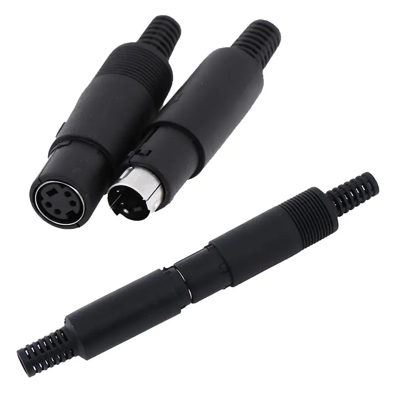 Mini DIN Plug 3/4/5/6/7/8 PIN Chassis Cable Mount Male Female Socket S-Video 3-8Pin Welding Wire S Terminal Mini PS2 Male