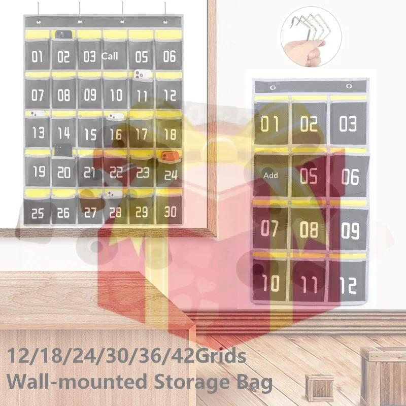 Home Office Phone Number - 【HG】Wall Mounted Numbered Storage Hanging Bag