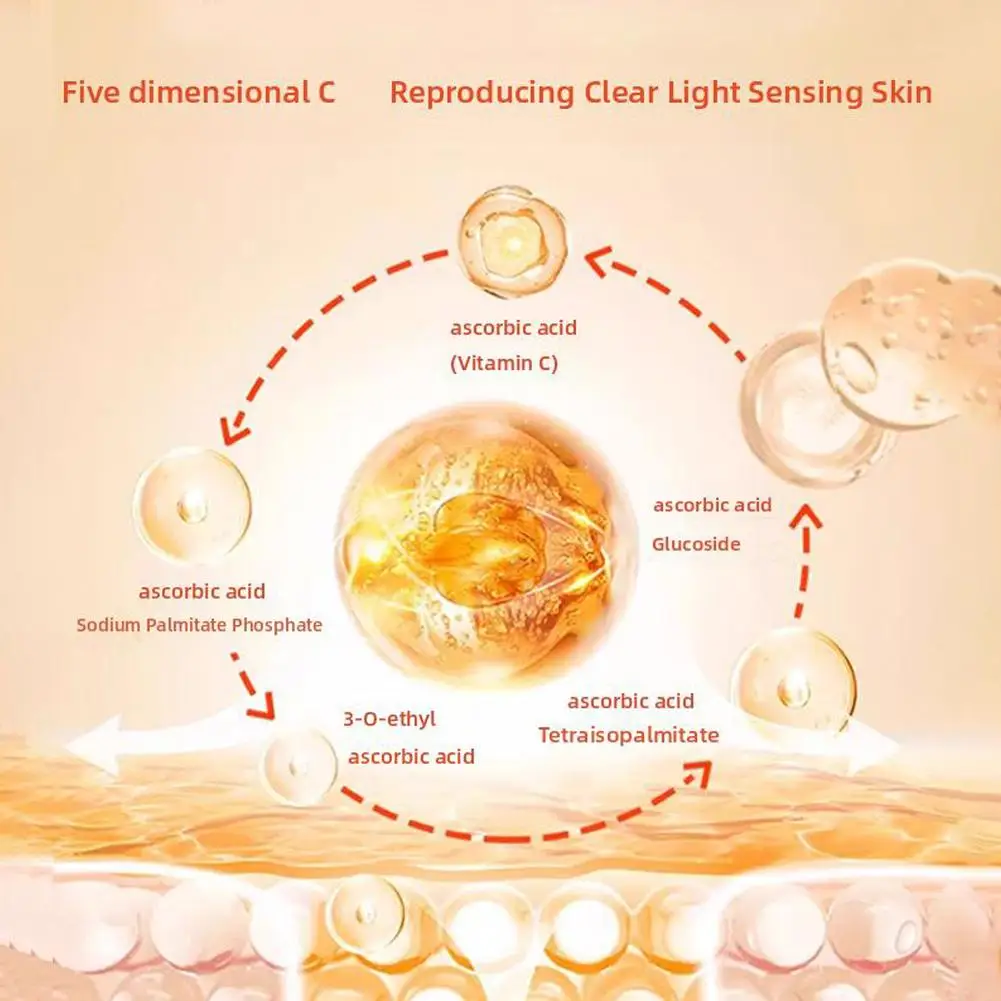 فيتامين C كريم وجه تبييض VC خمسة لهجة حتى مرطب كسول الجلد الطبيعي المخفي كريم مكافحة ترطيب الشيخوخة الرعاية M J8H6