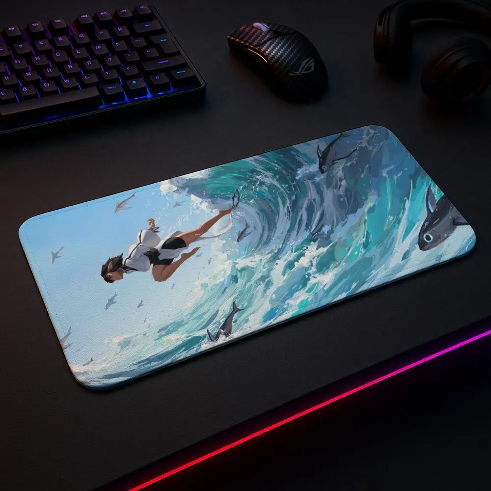 

Water Magician illustration Mouse Pad Play Mat,Large XXL90x40cmx5mm,stitch Desk Mats,Gaming Accessories,PC Parts