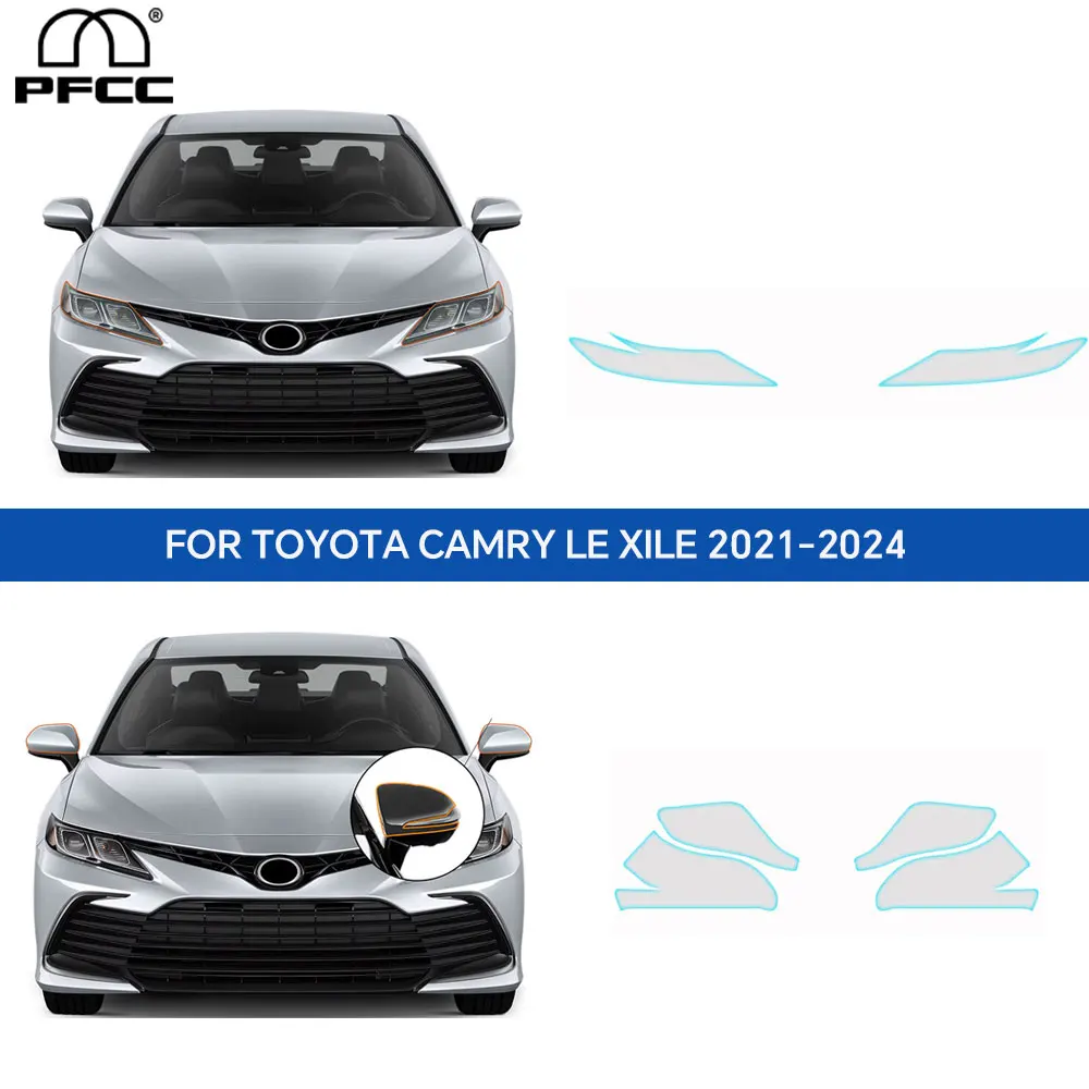

For Toyota Camry LE XILE 2021-2024 Precut Headlight Rearview Film Car Bra Clear PPF TPU 8.5mil Anti Scratch Paint Protection