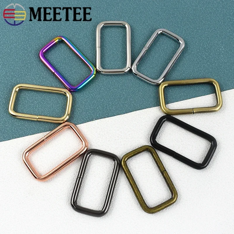 5-30Pcs 38mm Metal Rectangle Buckles Keychain Square O D Ring Buckle for Bag Strap Adjuster Hooks DIY Hardware Accessories